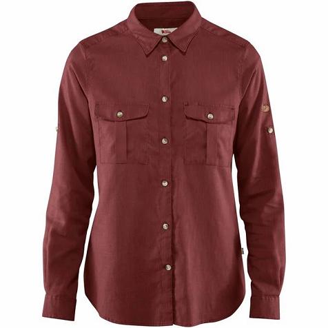 Fjallraven Övik Shirts Red Singapore For Women (SG-612103)